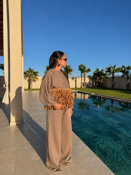 Essential Latte Beige Linen Set