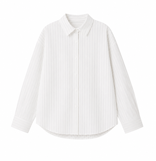 STRIPED OVERSIZED OFFWHITE SHIRT