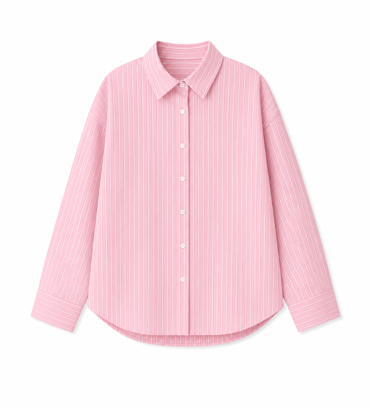 STRIPED OVERSIZED PINK SHIRT