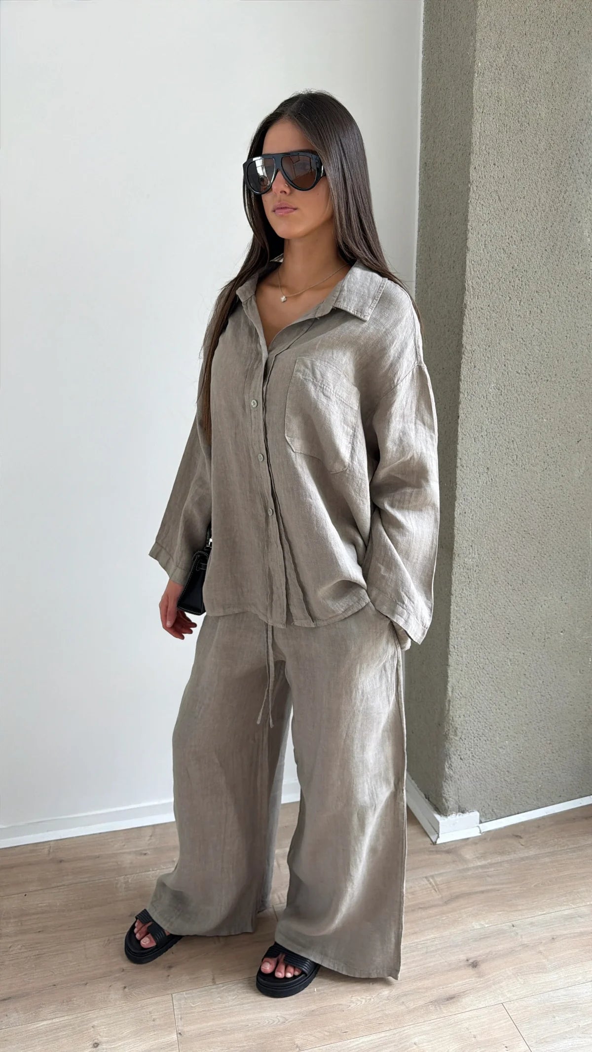 Essential Natural Beige Linen Set